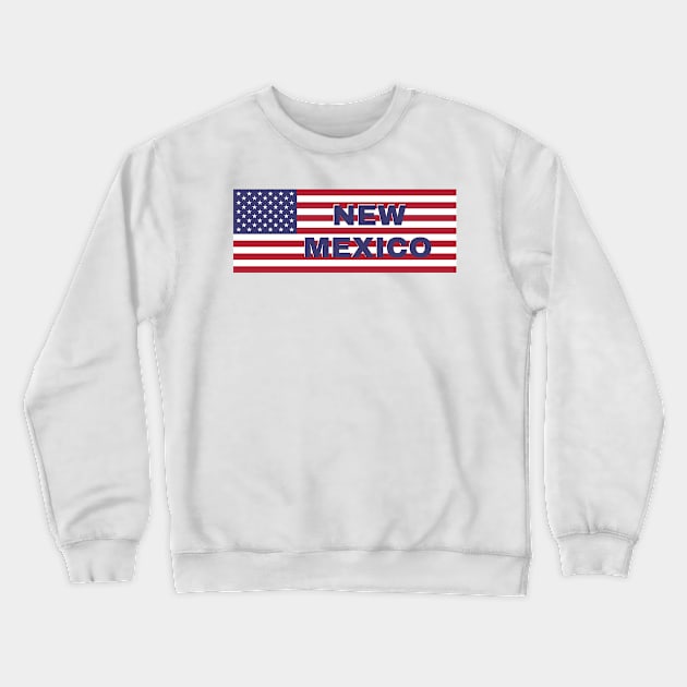 New Mexico State in American Flag Crewneck Sweatshirt by aybe7elf